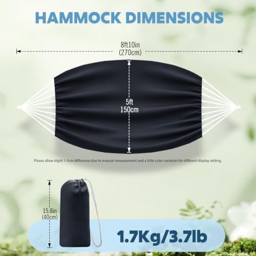 ANYOO Cotton Camping Hammock Portable - Image 2