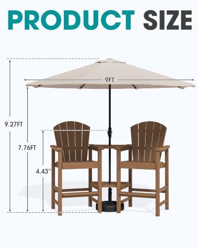 SERWALL Tall Adirondack Chairs Set of 2 - Image 2