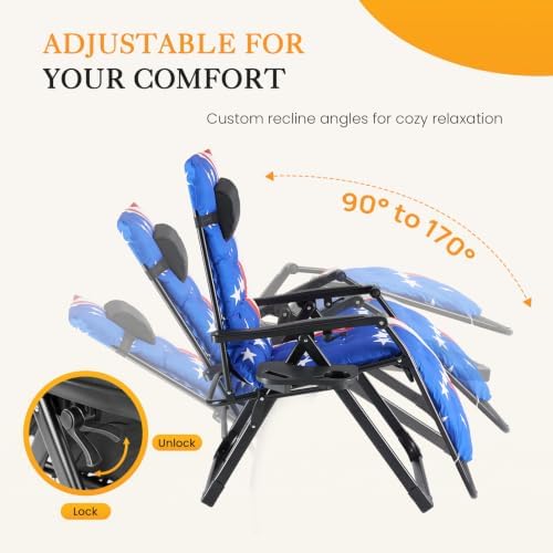 NEWBULIG Zero Gravity Chairs Set of 2, Outdoor Chairs - Image 3