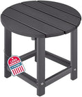 Round Adirondack Patio Side Table End Table, Outdoor Side Tables by LZRSPET