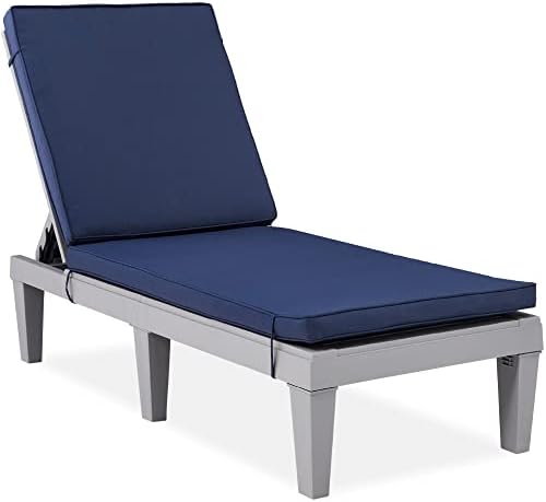 Best Choice Products Outdoor Lounge Chair, Resin Patio Chaise Lounger by BestChoiceProducts