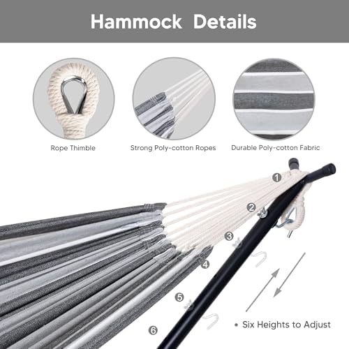 2-in-1 Convertible Backyard Fabric Hammock - Image 5