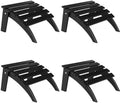 Folding Adirondack Ottoman Set of 4, HDPE Footrest by NAVINE