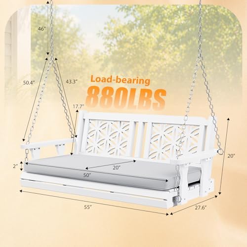 VINGLI 4.5 FT Wooden Porch Swing - Image 5