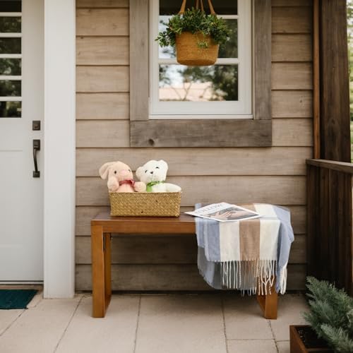 SwallowLiving 30 Inch Solid Wood Bench, Farmhouse Indoor Kitchen Dining Bench - Image 4