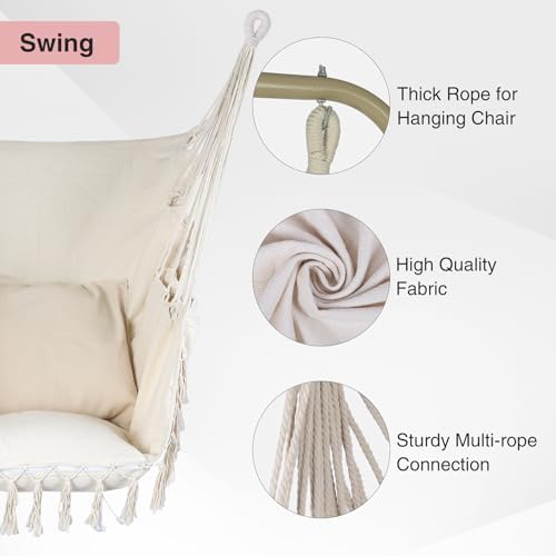 Hammock Chair with Stand, Include Hanging Swing Chair, Heavy Duty Hammock Swing - Image 5
