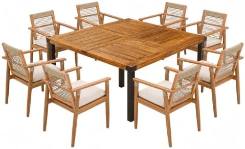 Christopher Knight Home Anna Acacia Wood Outdoor Dining Table Set - Image 4