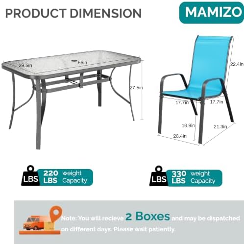 MAMIZO 7 Pieces Patio Dining Set - Image 2