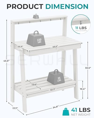 SERWALL 3-Tier Outdoor Potting Bench - Image 3