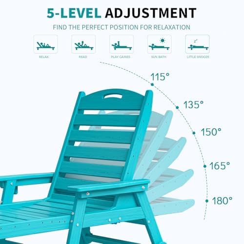 Outdoor Chaise Lounge Chair Set of 2 - Image 5