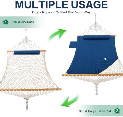 GAFETE 14FT 2 Person Handwoven Rope Hammock - Image 5