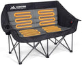 Heated Double Camping Chair, Support 650lbs by Huskfirm