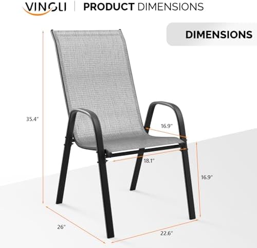 VINGLI Patio Chairs Set of 4 - Image 2