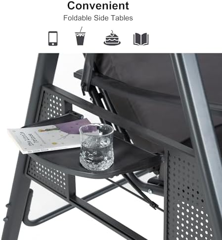 PURPLE LEAF Patio Swing 3-Seat - Image 3