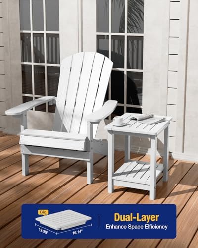 YEFU Outdoor Side Table Set of 2, Weather Resistant HIPS - Image 4