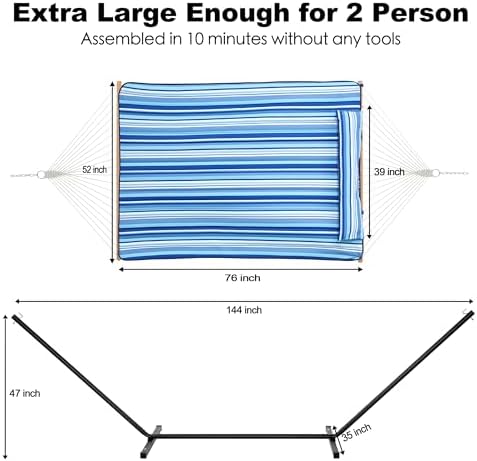 GAFETE 2 Person Hammock with Stand - Image 2
