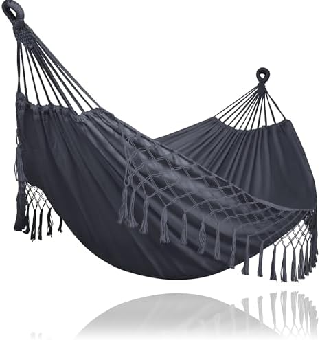 SUNCREAT Hammocks for Outside 2 Person Heavy Duty, Dark Gray by SUNCREAT