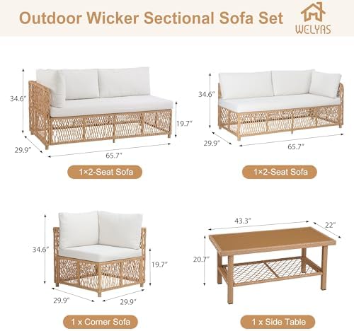 Luxury Outdoor Sectional Set 6-Seater - Image 2
