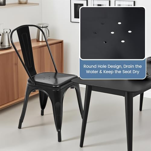DUMOS Counter Height Bar Stools Set of 4, Dining Chairs - Image 5