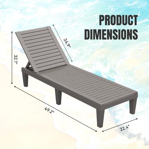 Outdoor Chaise Lounge Chair Set of 4 - Image 2