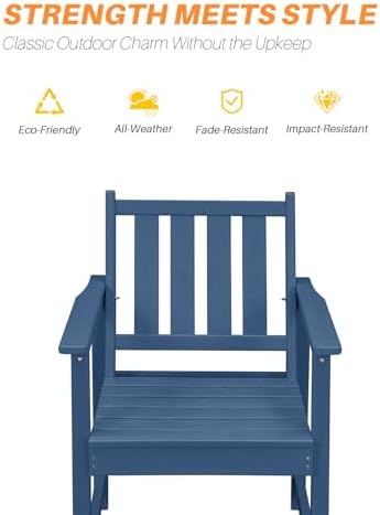 HDPE Outdoor Dining Set of 6, Patio Dining Table Set - Image 6