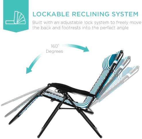 Best Choice Products Zero Gravity Chair Recliner w/ Canopy Shade - Image 3