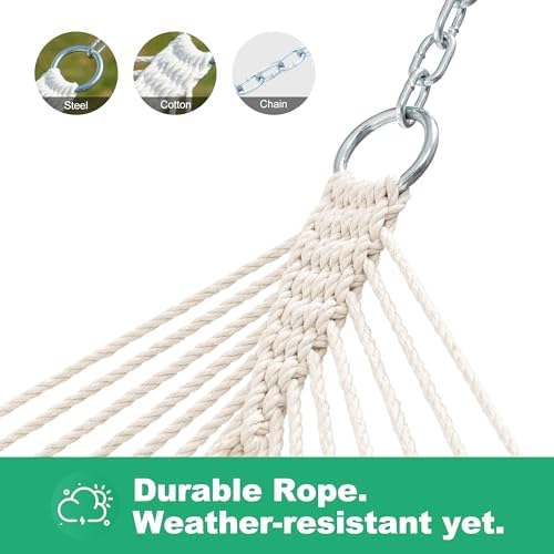 GAFETE Rope Hammock for Outside 2 Person - Image 5