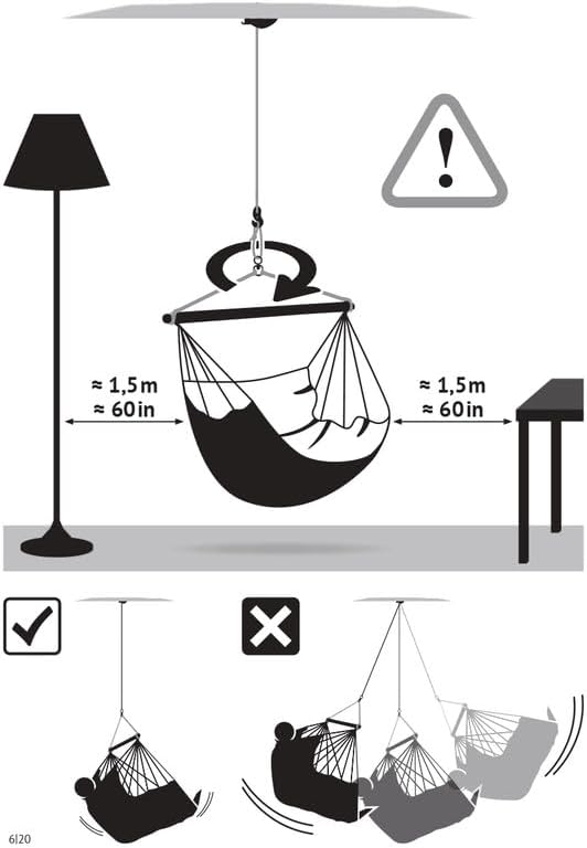 LA SIESTA® - XL King Domingo Hammock Swing Chair - Weather & Tear Resistant Hanging Hammock Chair - Indoor Outdoor Hammock Chair Swing - Hanging Chair for Patio Porch Bedroom - Max 355 Lbs, Marine