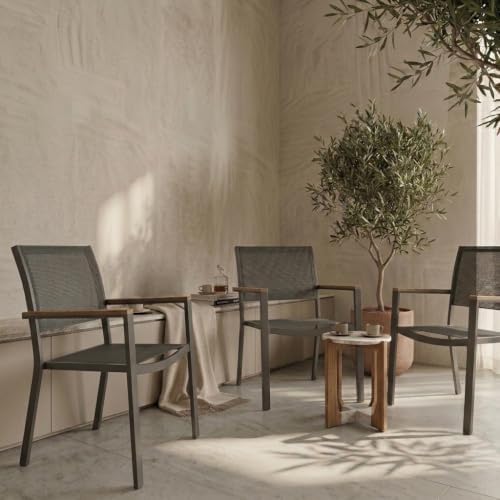 Amazonia Kastrup 11-Piece Teak Finish and Aluminum Rectangular Extendable Patio - Image 6