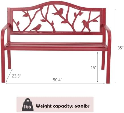 MFSTUDIO Outdoor Metal Bench Set of 2 - Image 3