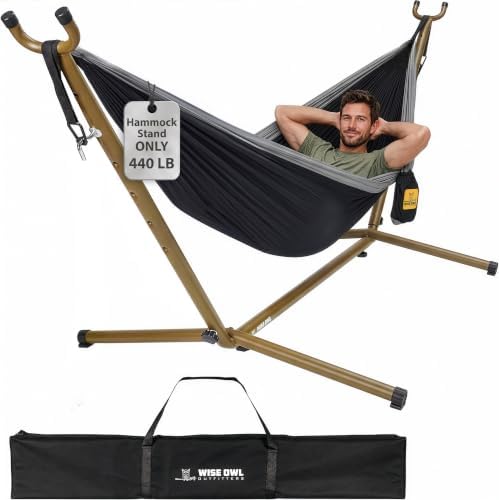Wise Owl Outfitters Adjustable Portable Hammock Stand, 440lb Capacity by WiseOwlOutfitters