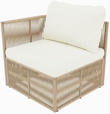 VilroCaz Outdoor PE Rattan Patio Furniture Sectional Sofa Set - Image 7