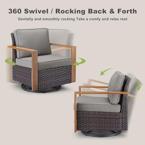 Outdoor Wicker Patio Furniture Set of 6 - Image 2