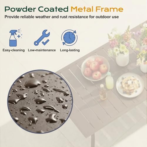 Patio Dining Table for 8, Outdoor Dining Table for Deck - Image 4