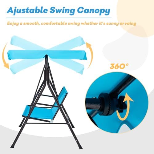 3 Seat Patio Swing, Outdoor Swing - Image 3