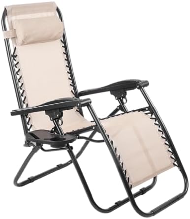VTOY Zero Gravity Lounge Chair, Adjustable Outdoor Reclining Chair by VTOY