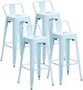 Furmax 30 Inch Metal Bar Stools Set of 4, Counter Height Stools, Industrial Bar by Furmax