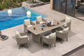 PURPLE LEAF Outdoor Dining Set 7 PC Aluminum by PURPLELEAF