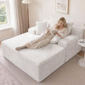 49.2" Oversized Chaise Lounge Chair, Deep Seat Upholstered Cozy Cloud Couch by Lakifun