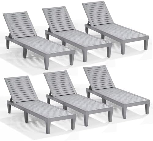 Nestl Lounge Chair Outdoor, Tanning Chair, Chaise Lounge Outdoor Set of 6 by Nestl