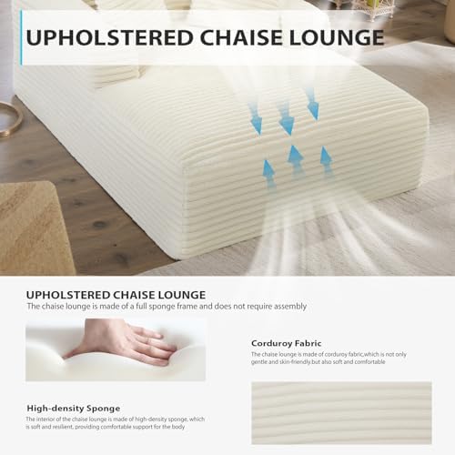 HANXIN Couch Chaise Lounge Chair Indoor, Boneless Sleeper Sofa Bed - Image 5