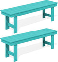 SERWALL 2-Person Backless Outdoor Bench 56 Inches, 2 Pack by SERWALL