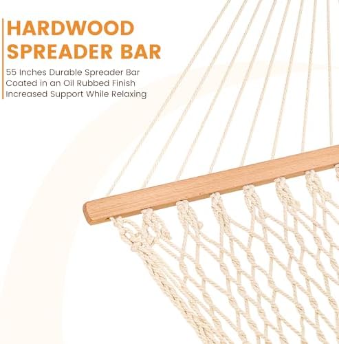 Lazy Daze Double Handwoven Rope Hammock - Image 4