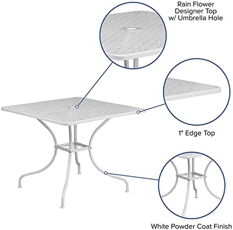Flash Furniture 35.5" Square Patio Table - Image 4