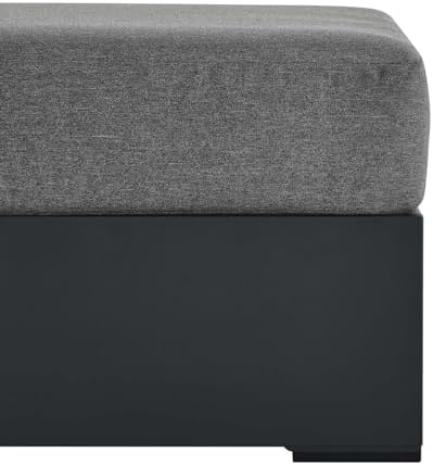 Modway Tahoe Aluminum Ottoman in Gray Charcoal - Image 6