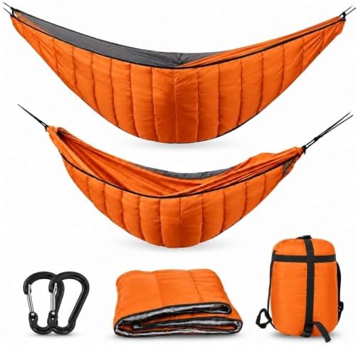Camping Hammock Underquilt, Full Length Lightweight Insulated Quilt by MIKKUPPA