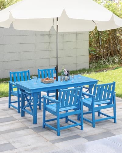 HDPE Patio Dining Set, 5-Piece Outdoor Table and Chairs - Image 2