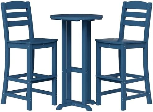Shintenchi 3 Pieces Outdoor High Top Bar Set, 1 Patio High Top Round Table and by Shintenchi%7CFurnitureMadeforRealLife
