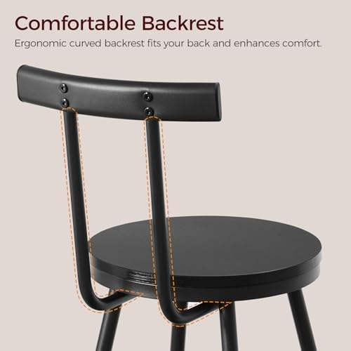 MAHANCRIS Bar Stools, Metal Frame, Adjustable Feet, Easy Assembly, - Image 7