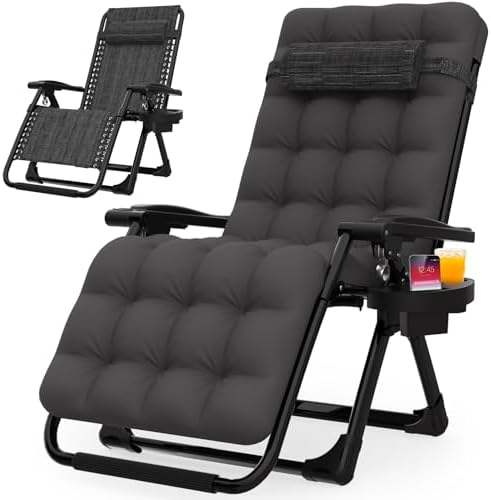 Suteck Zero Gravity Chair, Reclining Camping Chairs w/Removable Cushion by Suteck
